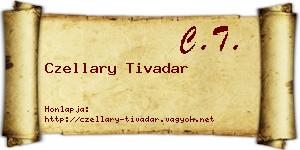 Czellary Tivadar névjegykártya